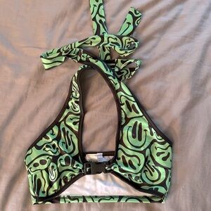 Green Smiley Rave top